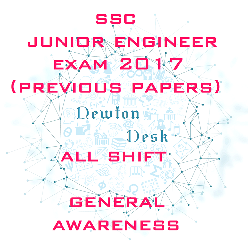 SSC Junior Engineer Exam 2017 All Shift (General Awareness)