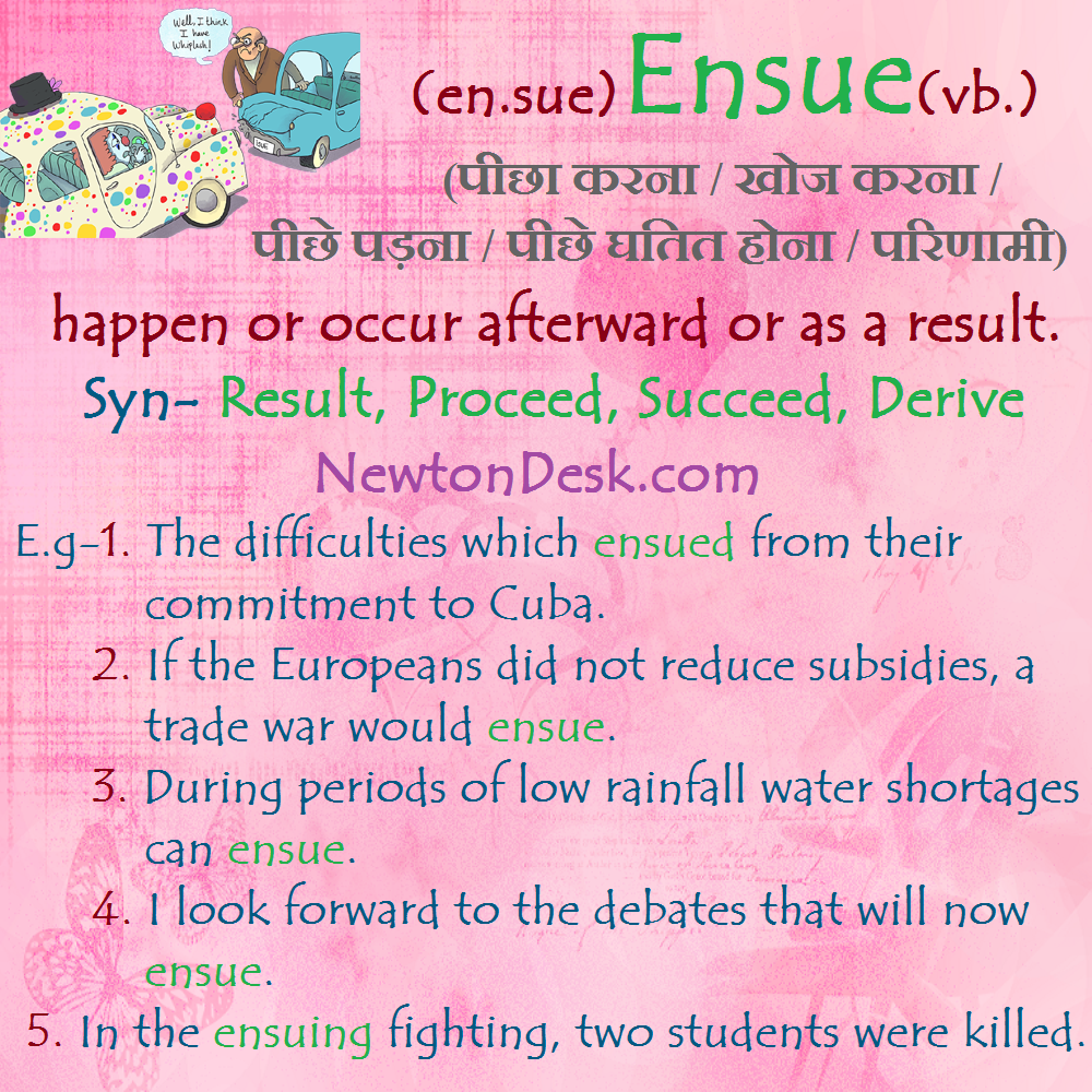 ensue meaning