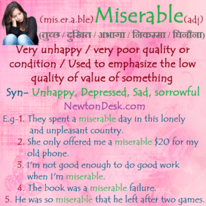 miserable definition Archives