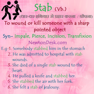 STABBED MEANING IN HINDI visual data 5