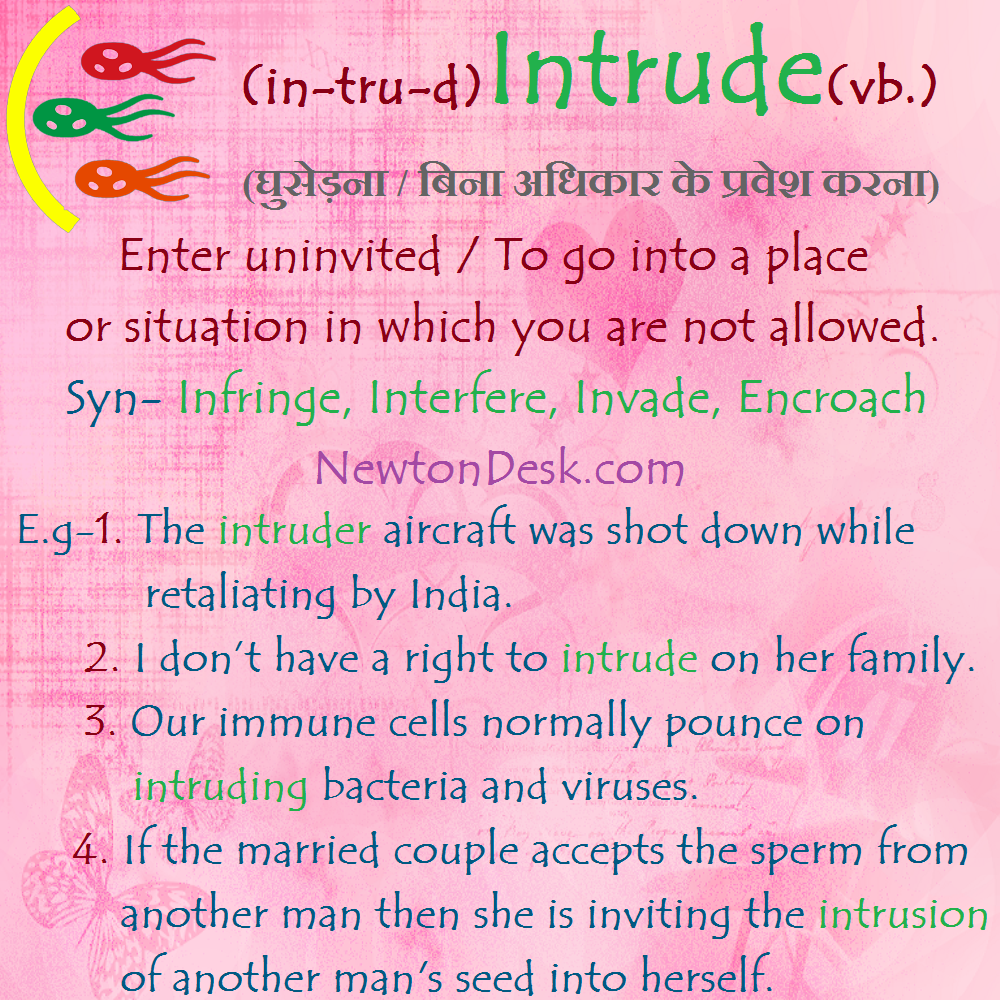 intrude meaning