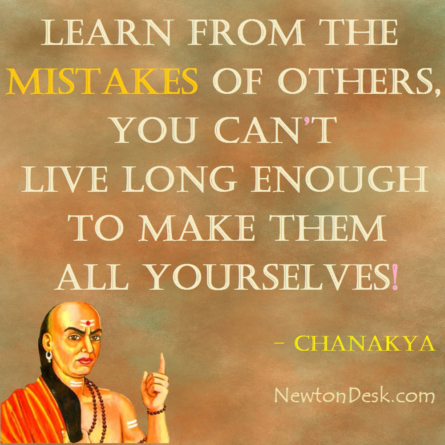 Learn From The Mistakes Of Others By Chanakya Quotes - Quotes World