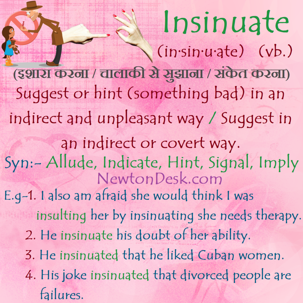 Insinuate meaning