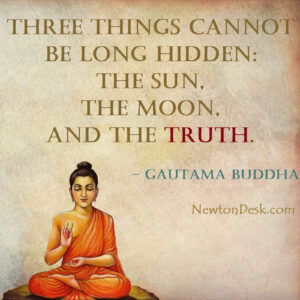 The Truth Cannot Be Long Hidden - Gautama Buddha Quotes - FlashCard