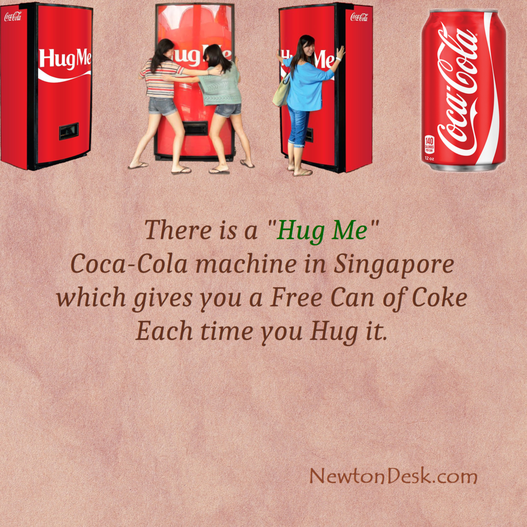 hug me coke machine