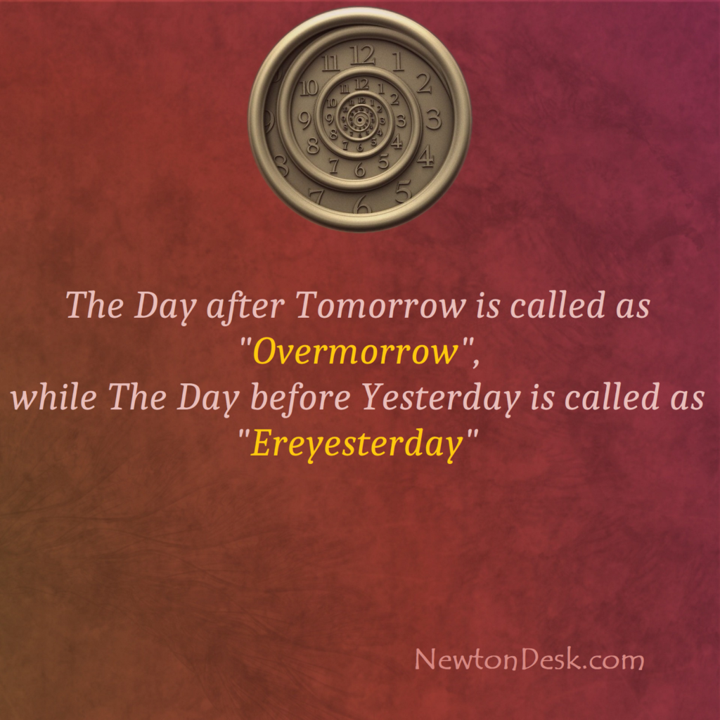 overmorrow ereyesterday