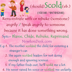 scold meaning and sentences Archives