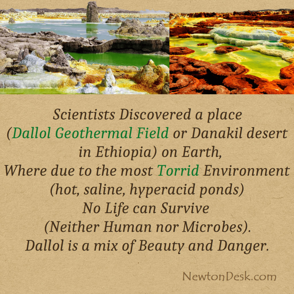 dallol geothermal field or danakil desert in ethiopia