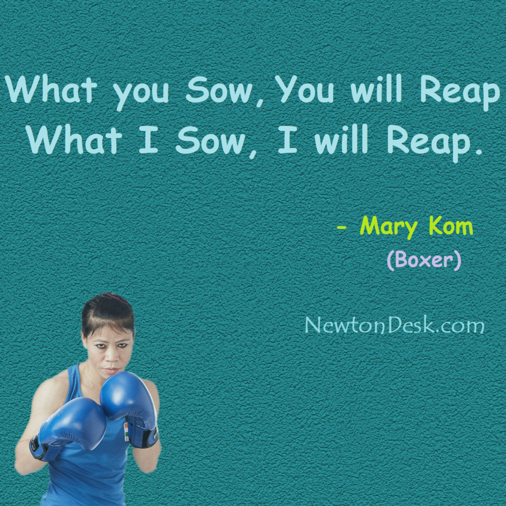 sow and reap mary kom