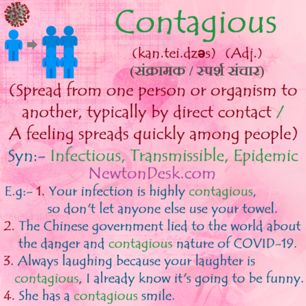 Contagious Meaning - Spread From Person or Organism To Another