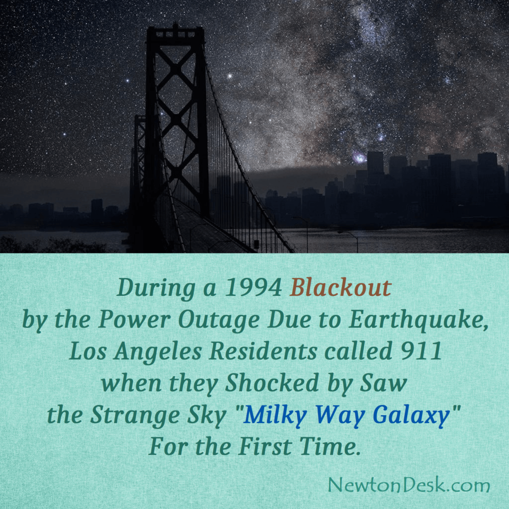 milky way galaxy while los angeles blackout 1994 call 911
