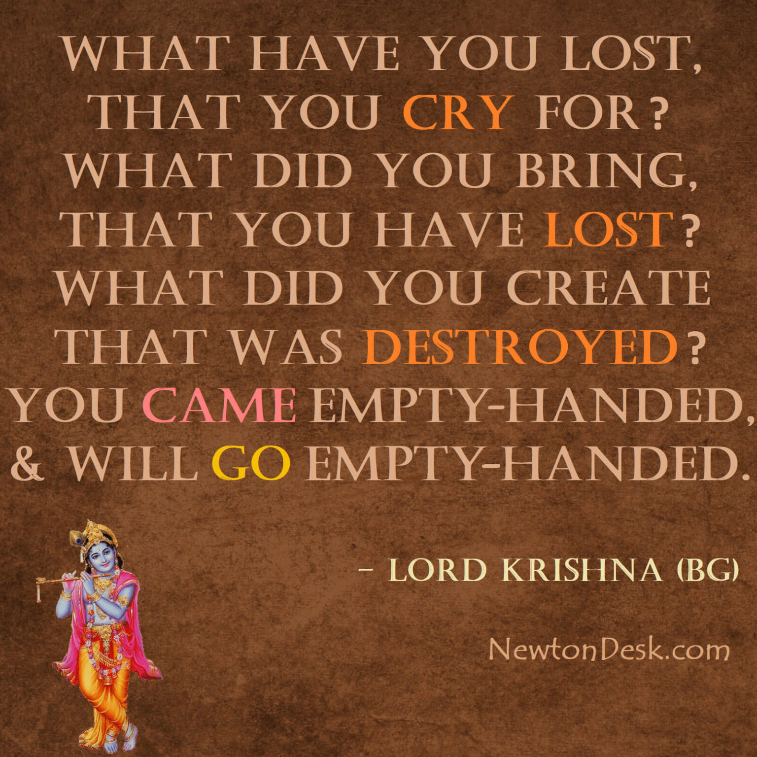 What Have You Lost That You Cry For? Krishna Quotes On Life