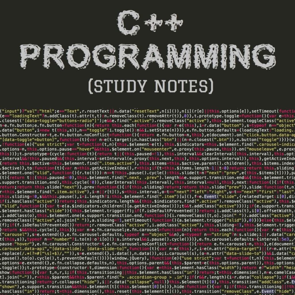 c++ cpp programming study notes pdf