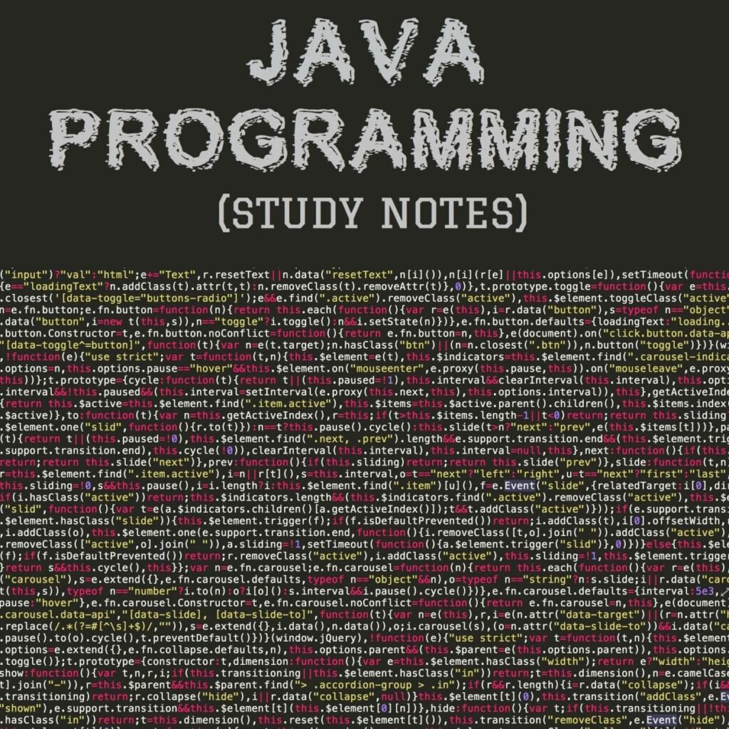 java programming study notes pdf