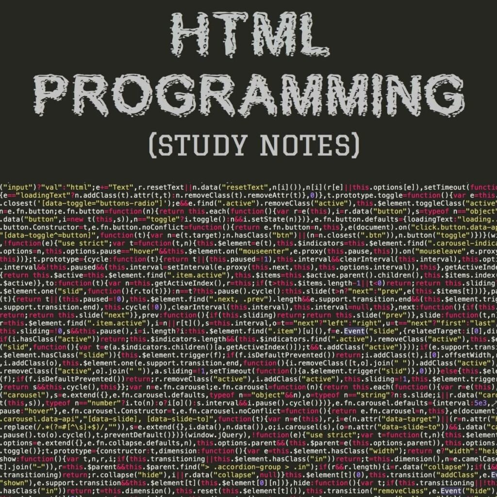 html web programming language study notes