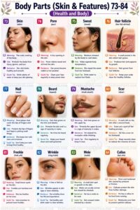 100+ Human Body Parts Name in English with Pictures & Meanings